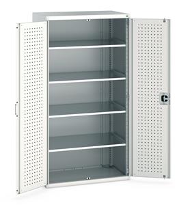 Bott Industial Tool Cupboards with Shelves Bott Perfo Door Cupboard 1050Wx650Dx2000mmH - 4 Shelves